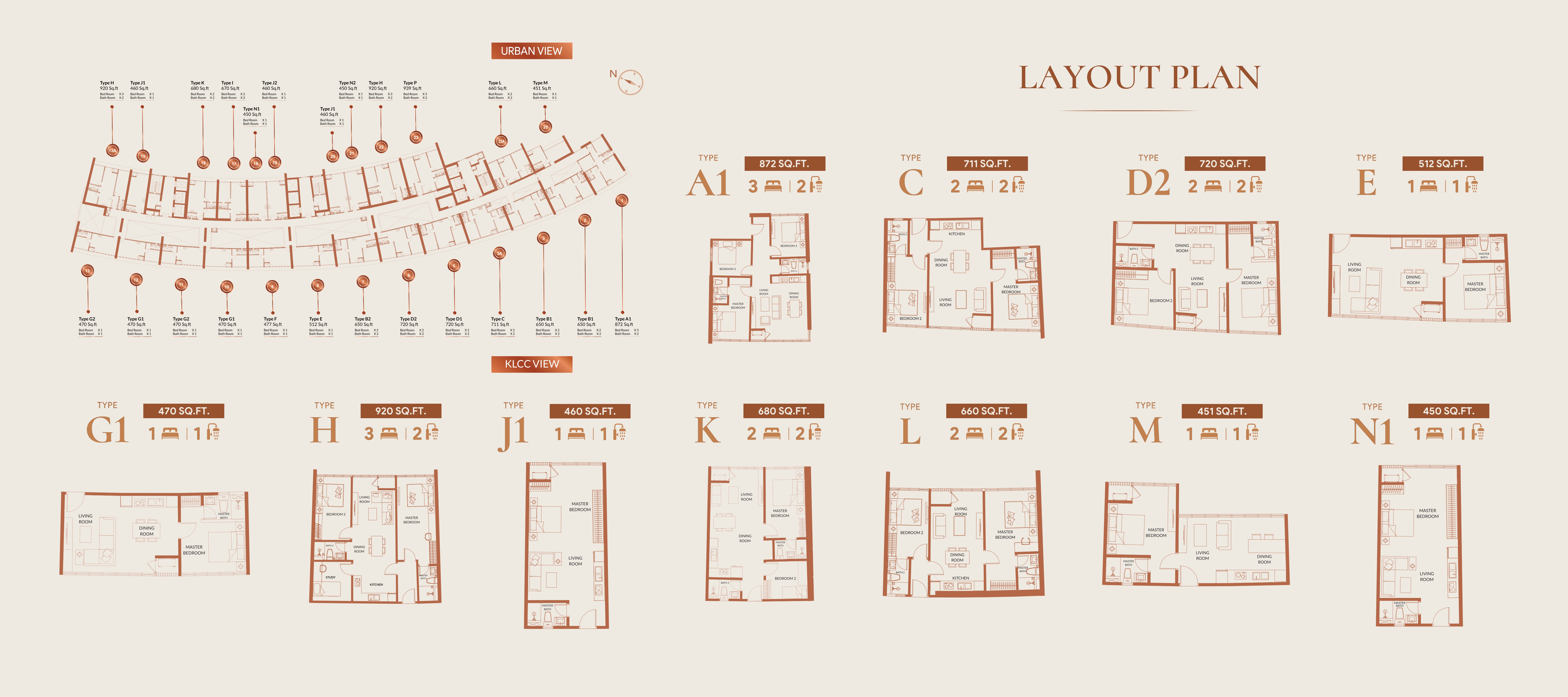 KL360 Detailed Unit Types Blueprint Scheme